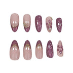 Press-On Nails Acrylic Floral Set of 24