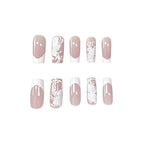 Press-On Nails Acrylic Floral Set of 24