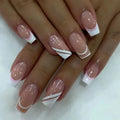 Press-On Nails Acrylic French Tip Easy Application