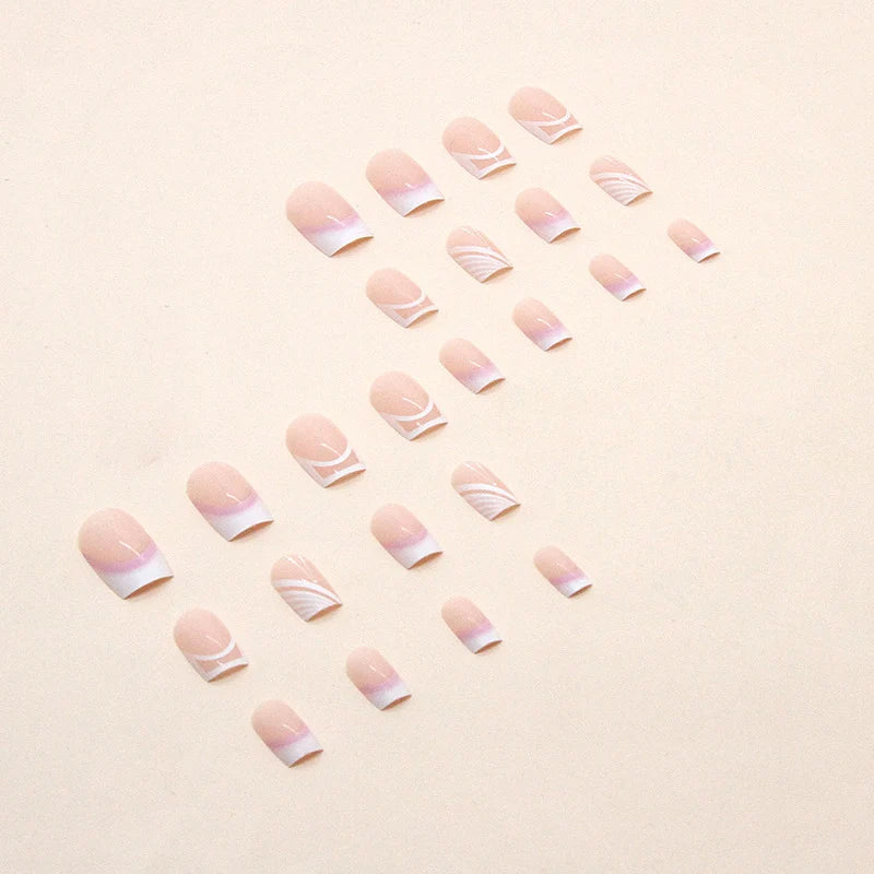 Press-On Nails Acrylic French Tip Easy Application