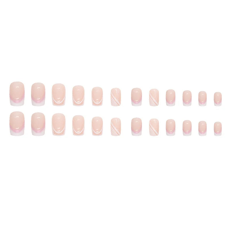 Press-On Nails Acrylic French Tip Easy Application