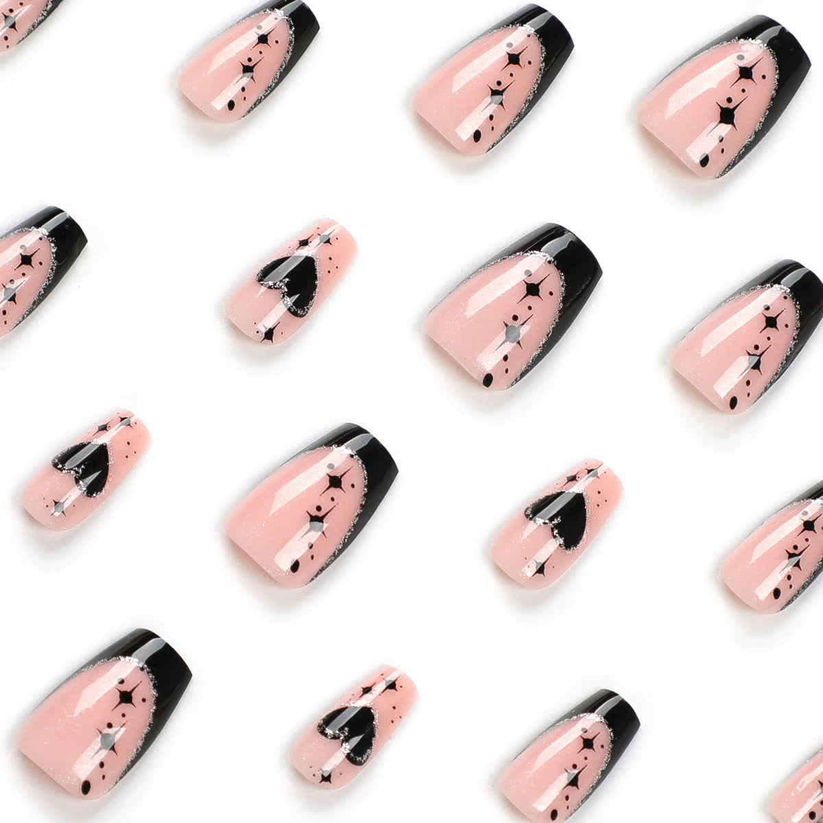 Press-On Nails Acrylic Glitter Easy Application