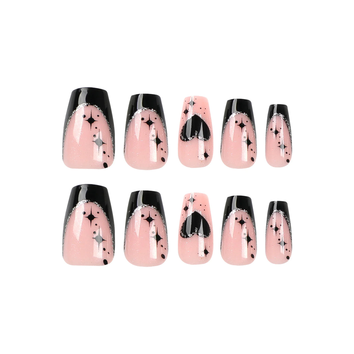 Press-On Nails Acrylic Glitter Easy Application