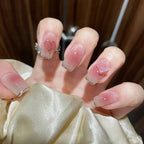 Press-On Nails Acrylic Hearts & Butterfly Glue-On