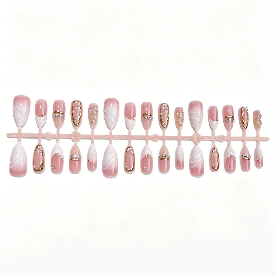 Press-On Nails Acrylic Intricate Designs Reusable