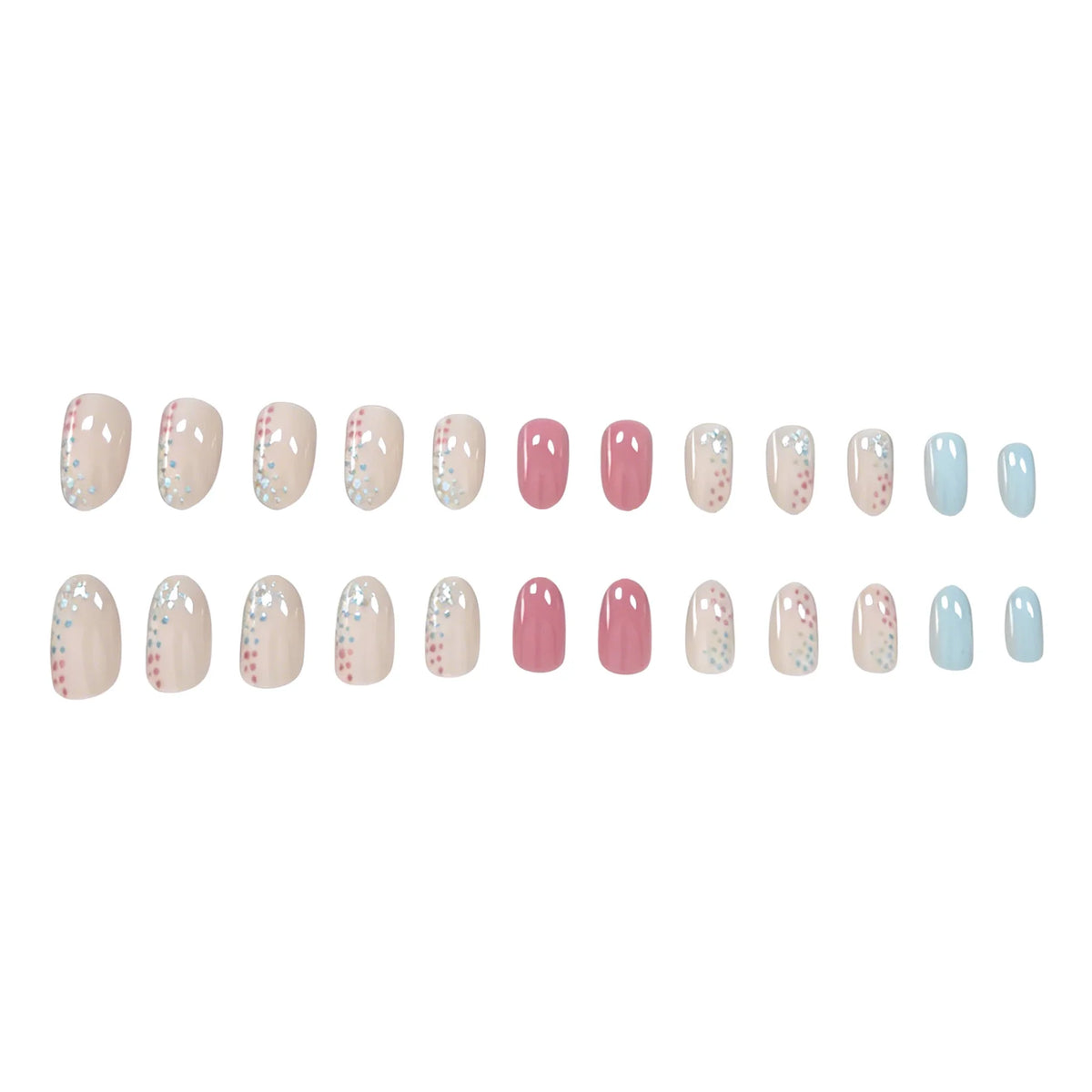 Press-On Nails Acrylic Ombre Set of 24