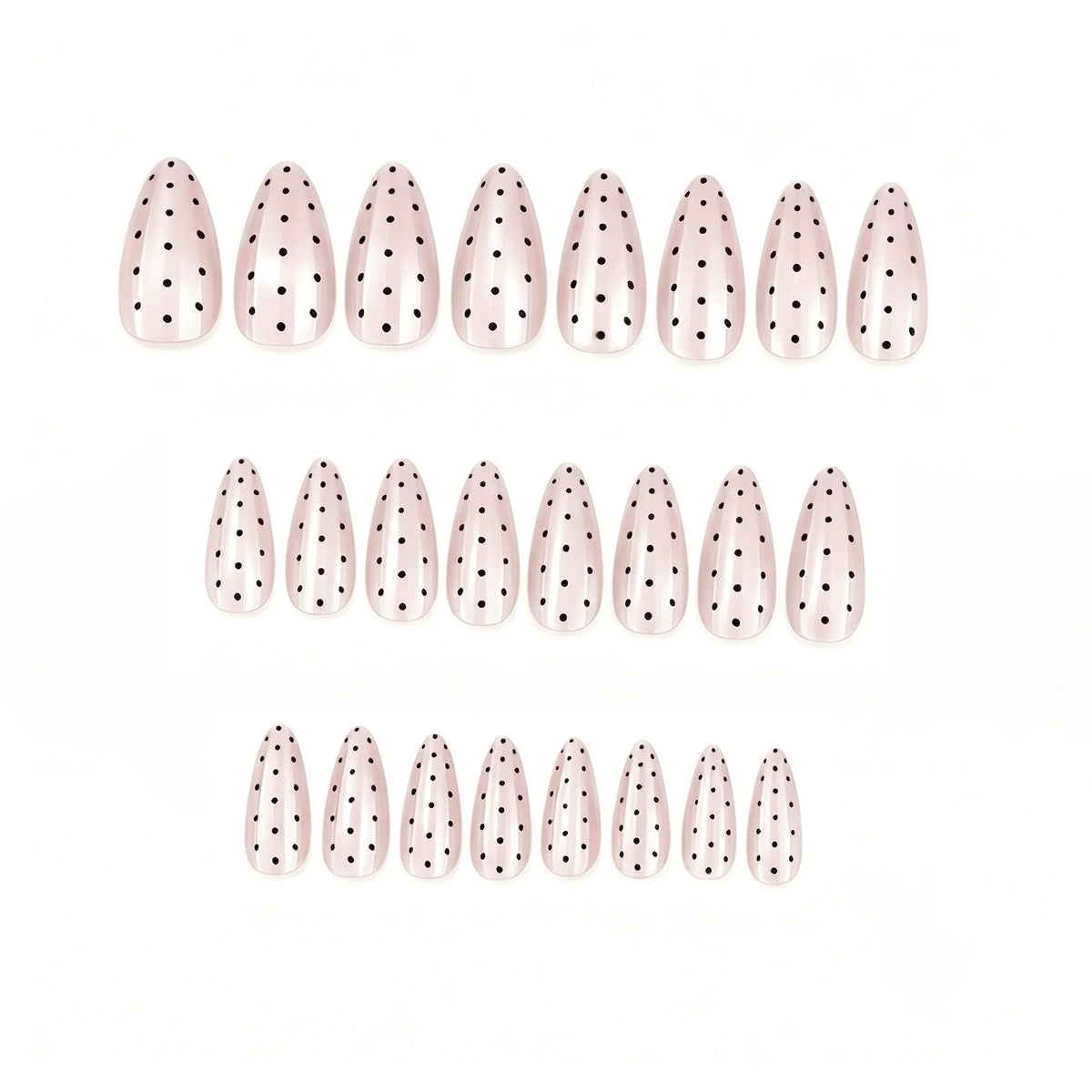 Press-On Nails Acrylic Polka Dot Set of 24