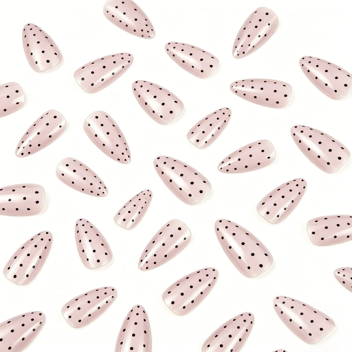 Press-On Nails Acrylic Polka Dot Set of 24