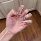 Press-On Nails Acrylic Rhinestone Easy-Apply