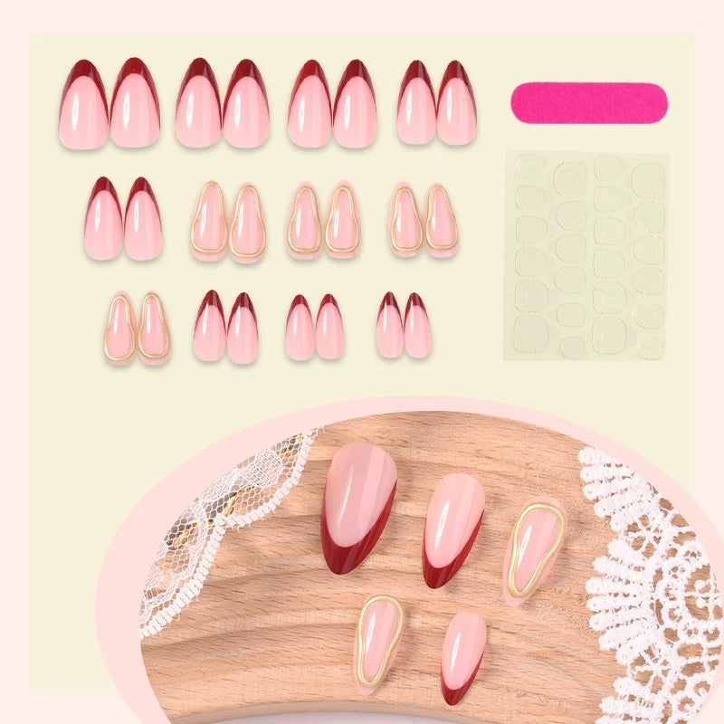Press-On Nails Acrylic Self-Adhesive Multiple Sizes