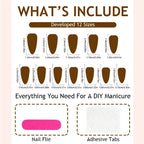 Press-On Nails Acrylic Self-Adhesive Multiple Sizes