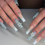 Press-On Nails Adhesive-Backed Acrylic Marble Gems Set of 24