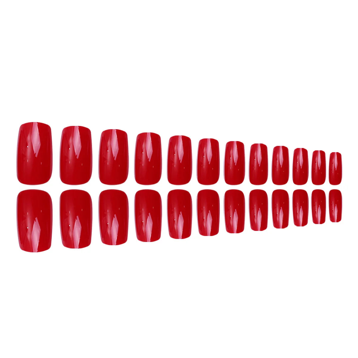 Press-On Nails Adhesive Tabs All-Day Wear Red