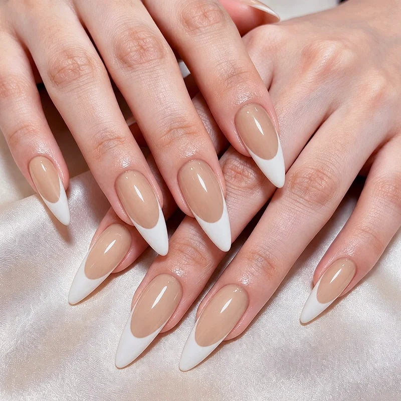 Press-On Nails Almond Shape Easy Application 24 Piece