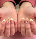 Press-On Nails Almond Shape Floral Bee Set of 24