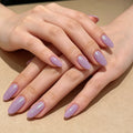 Press-On Nails Almond Shape Glitter Set of 24