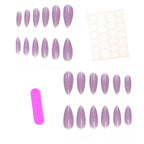 Press-On Nails Almond Shape Glitter Set of 24