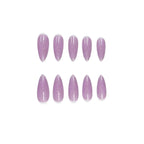 Press-On Nails Almond Shape Glitter Set of 24