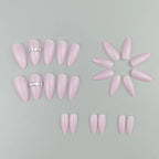Press-On Nails Almond Shape Glossy Gel Finish Reusable