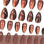 Press-On Nails Almond Shape Glossy Set of 24