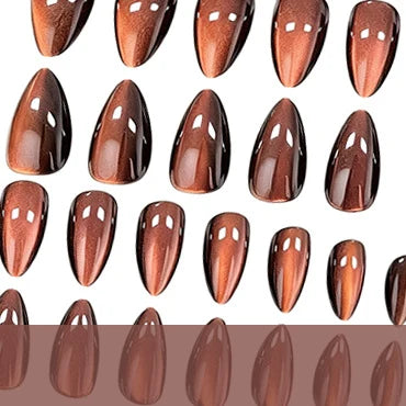Press-On Nails Almond Shape Glossy Set of 24