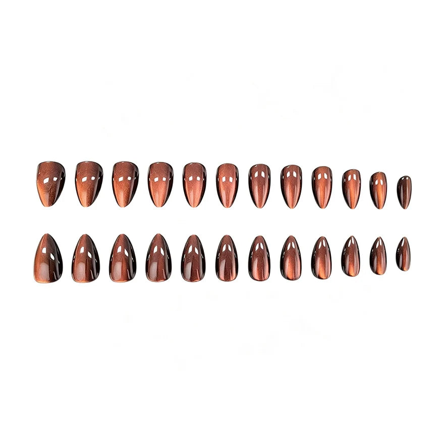 Press-On Nails Almond Shape Glossy Set of 24
