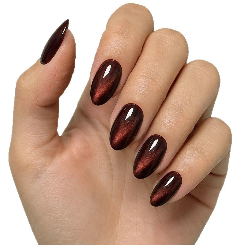 Press-On Nails Almond Shape Glossy Set of 24