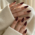 Press-On Nails Almond-Shaped Glossy Set of 24