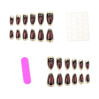Press-On Nails Almond-Shaped Glossy Set of 24