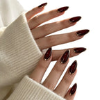 Press-On Nails Almond-Shaped Glossy Set of 24