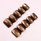 Press-On Nails Almond-Shaped Ombré Self-Adhesive & Reusable