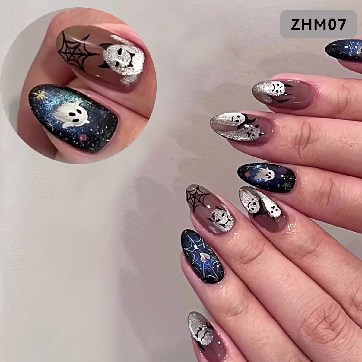 Press-On Nails Artful Patterned Peel-And-Stick Kit