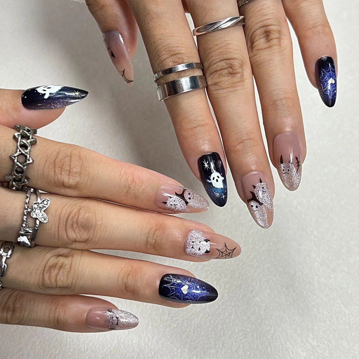 Press-On Nails Artful Patterned Peel-And-Stick Kit