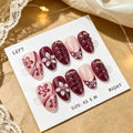 Press-On Nails Artisan Floral Reusable Includes Application Kit
