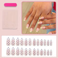 Press-On Nails Artistic Dot Design & Adhesive Strips