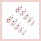 Press-On Nails Artistic Dot Design & Adhesive Strips