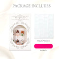 Press-On Nails Artistic Floral 24-Piece With Glue & File