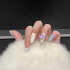 Press-On Nails Artistic Floral Adhesive & Reusable