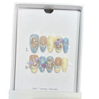 Press-On Nails Artistic Floral Adhesive & Reusable