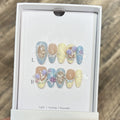 Press-On Nails Artistic Floral Adhesive & Reusable