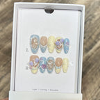Press-On Nails Artistic Floral Adhesive & Reusable