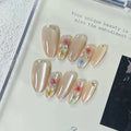 Press-On Nails Artistic Floral Easy Application