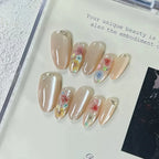 Press-On Nails Artistic Floral Easy Application