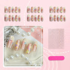 Press-On Nails Artistic Floral Peel-And-Press & Reusable