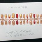 Press-On Nails Artistic Floral Peel-And-Stick Multiple Sizes