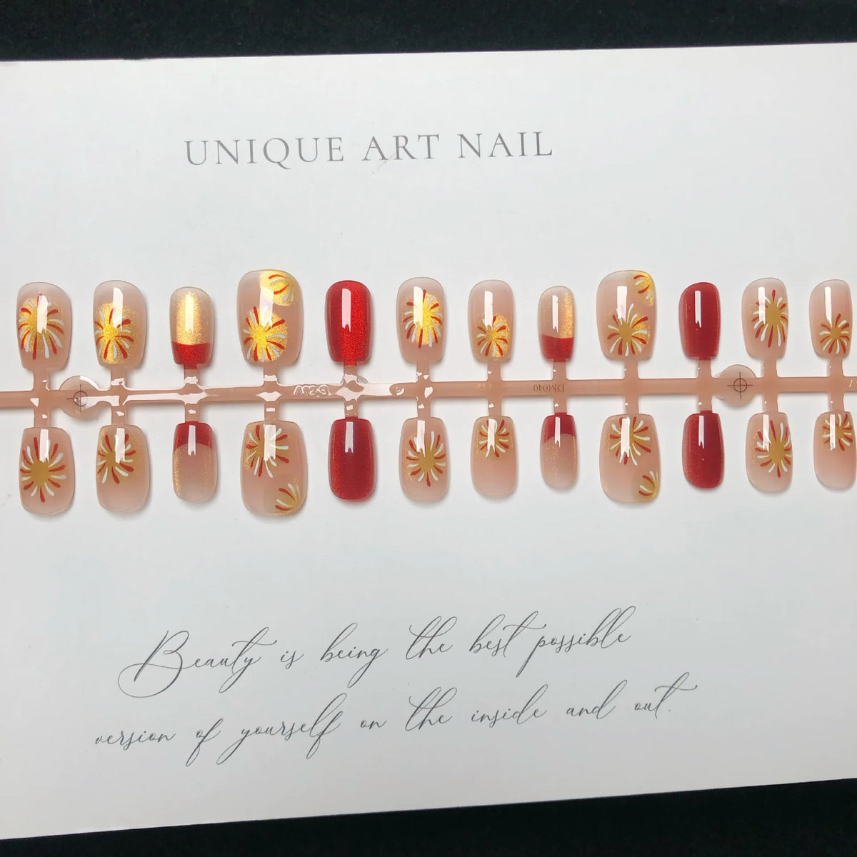 Press-On Nails Artistic Floral Peel-And-Stick Multiple Sizes