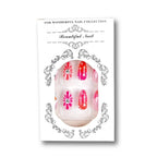 Press-On Nails Artistic Floral Print Easy Application