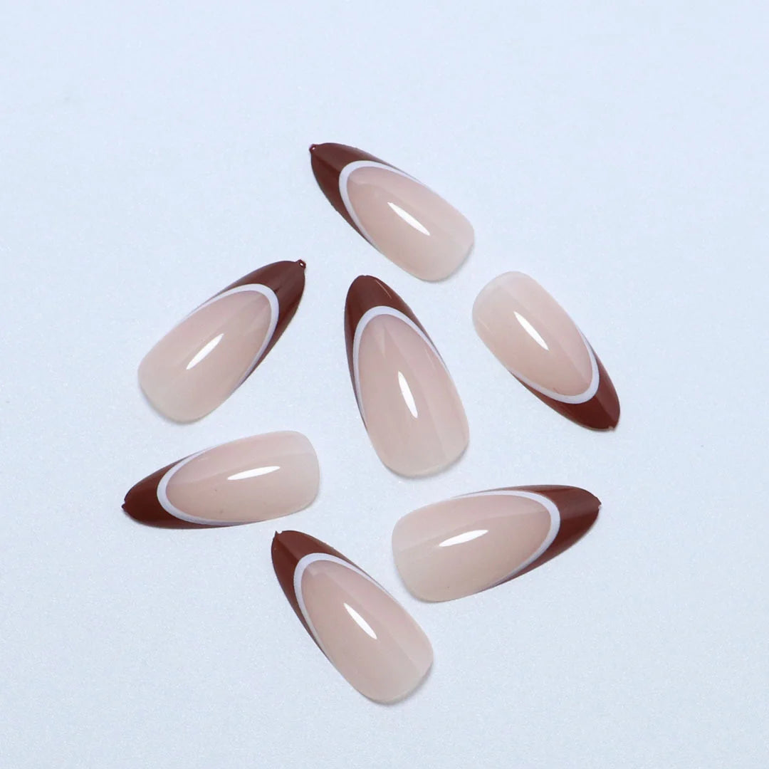 Press-On Nails Artistic French Tip Peel & Stick
