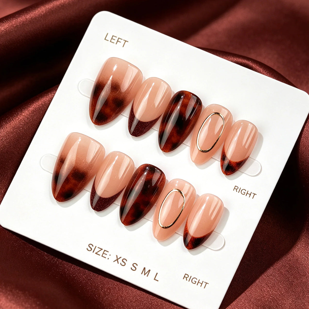 Press-On Nails Artistic French Tip Salon-Quality & Multiple Sizes