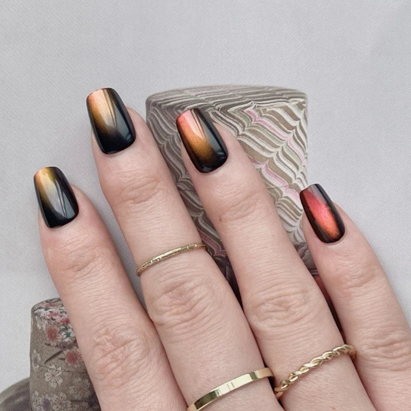 Press-On Nails Artistic Ombre Glue-Free Reusable